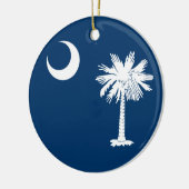 South Carolina Flag Keramisch Ornament (Links)