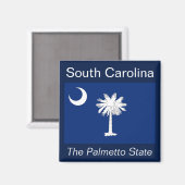 South Carolina Flag Magnet Magneet (Voorkant / Achterkant)
