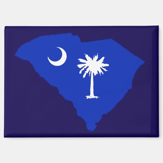 South Carolina Flag Magnet Magneet (Voorkant)