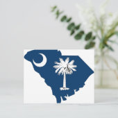 South Carolina Flag Map Briefkaart (Staand voorkant)