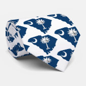 South Carolina Flag Map Stropdas (Opgerold)