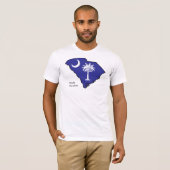 South Carolina Flag Map T-shirt (Voorkant volledig)