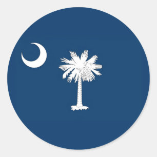 South Carolina Flag Ronde Sticker
