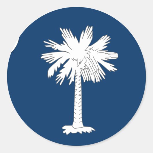 South Carolina Flag Ronde Sticker (Voorkant)