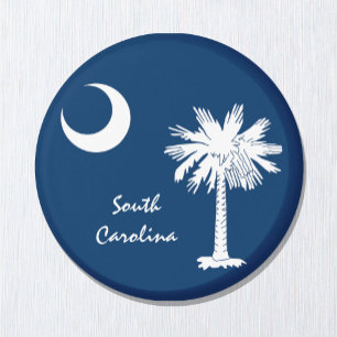 South Carolina Flag & S Carolina State USA/sport Magneet