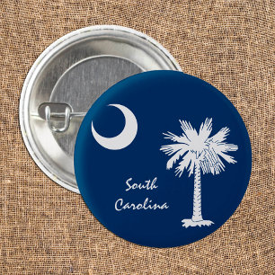South Carolina Flag & S Carolina State USA/sport Ronde Button 3,2 Cm