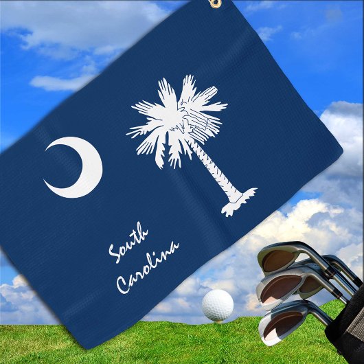 South Carolina Flag & State USA golf- en sportfans Golfhanddoek