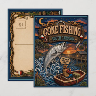 South Carolina Gone Fishing Tarpon Briefkaart