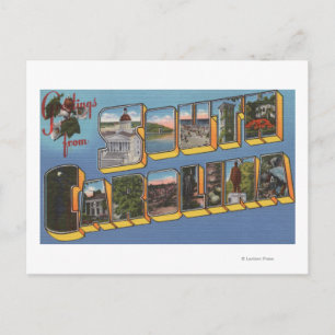 South Carolina - Grote letterscènes Briefkaart