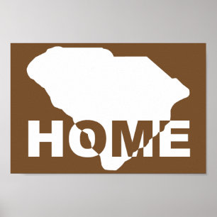 South Carolina Home weg van State Poster Sign