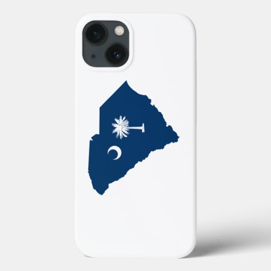 South Carolina in blauw en wit Case-Mate iPhone Case (Achterkant)