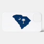 South Carolina in blauw en wit Case-Mate iPhone Case (Achterkant (horizontaal))
