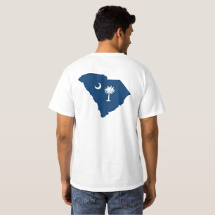 South Carolina in blauw en wit T-shirt