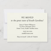  South Carolina kaart bewegende aankondiging (Achterkant)