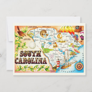 South Carolina kaart bewegende aankondiging
