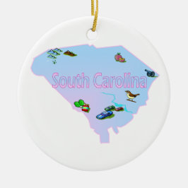 South Carolina kerstboomversiering Keramisch Ornament