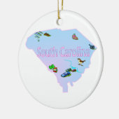 South Carolina kerstboomversiering Keramisch Ornament (Links)