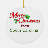 South Carolina kerstboomversiering Keramisch Ornament (Achterkant)