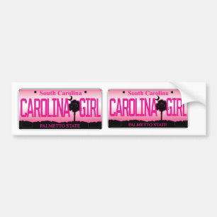 South Carolina License Bord "Carolina Girl" Bumpersticker