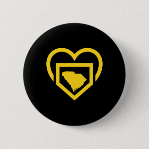 South Carolina Meisjes Fastpitch Softbal Dochter T Ronde Button 5,7 Cm