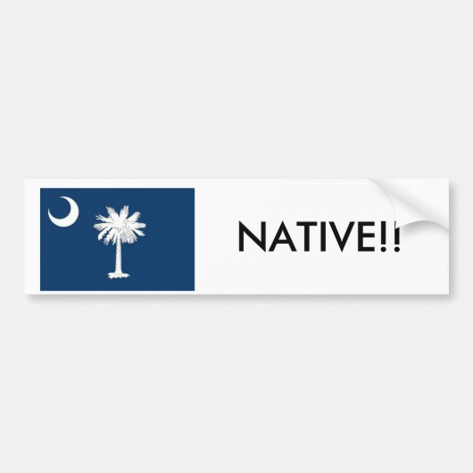 South Carolina Native Bumpersticker (Voorkant)