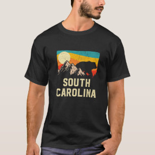 South Carolina Natuur Wild Beer Retro Sunset Hikin T-shirt