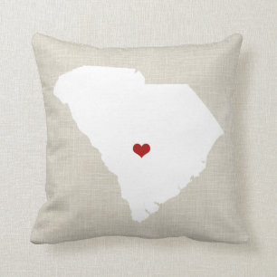 South Carolina New Home State Pillow 16 x 16 inch Kussen