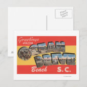 South Carolina - Ocean Drive Beach Briefkaart (Voorkant / Achterkant)