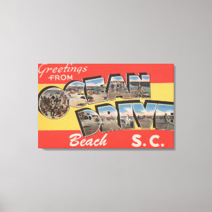 South Carolina - Ocean Drive Beach Canvas Afdruk