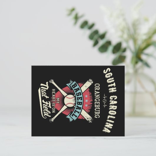 South Carolina Orangeburg Baseball Briefkaart (Staand voorkant)