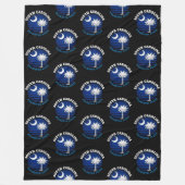 SOUTH CAROLINA PALMETTO STATE FLAG FLEECE DEKEN (Voorkant)