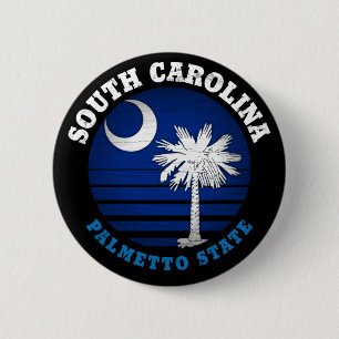 SOUTH CAROLINA PALMETTO STATE FLAG RONDE BUTTON 5,7 CM