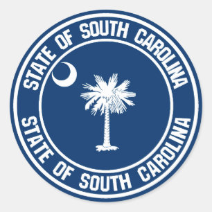 South Carolina Round Emblem Ronde Sticker