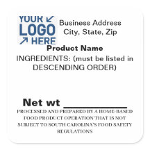 South Carolina SC Cottage Law Sticker Label