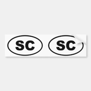 South Carolina SC oval Bumpersticker
