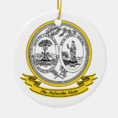 South Carolina Seal Keramisch Ornament (Voorkant)