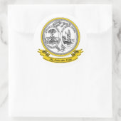 South Carolina Seal Ronde Sticker (Tas)