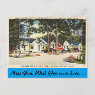 South Carolina, Smith's Motor Court, Myrtle Beach Briefkaart