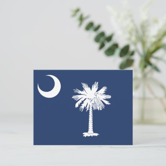 South Carolina State Flag Crescent Moon Briefkaart (Staand voorkant)