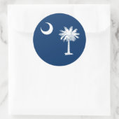 South Carolina State Flag Decor Ronde Sticker (Tas)