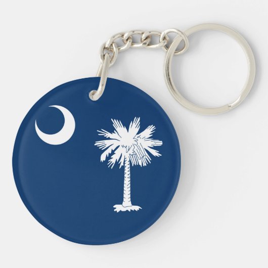 South Carolina State Flag Decor Sleutelhanger (Achterkant)