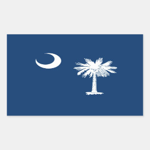 South Carolina State Flag Design Accent Rechthoekige Sticker