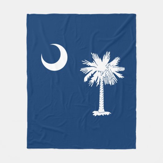 South Carolina State Flag Design Decor Fleece Deken (Voorkant)