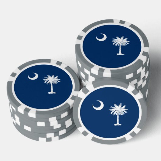 South Carolina State Flag Design Decor Pokerchips (Opstapeling)