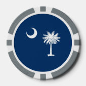 South Carolina State Flag Design Decor Pokerchips (Voorkant)