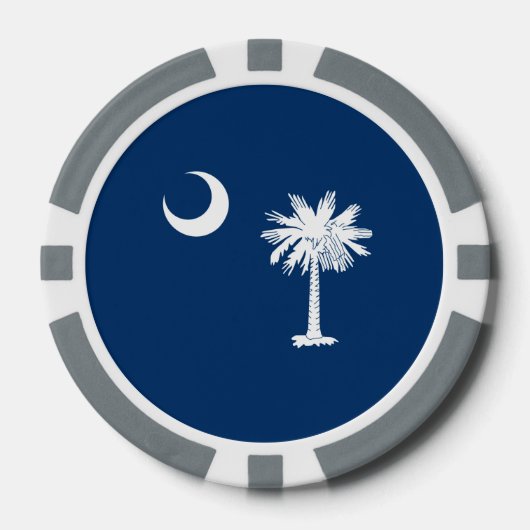 South Carolina State Flag Design Decor Pokerchips (Voorkant)