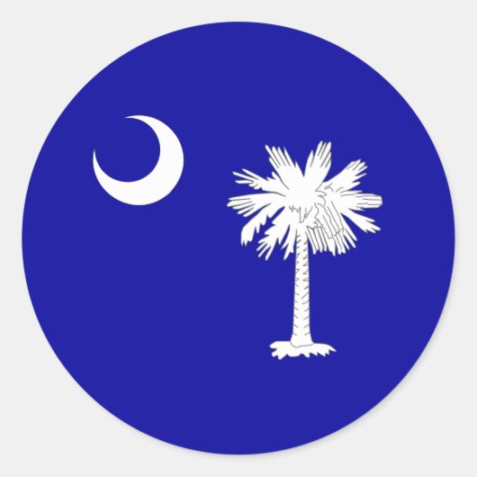 South_Carolina_state_flag Ronde Sticker (Voorkant)