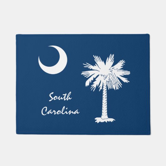 South Carolina State & Flag USA house mat/sport Deurmat (Voorkant)