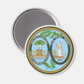 South Carolina State Seal Magnet Magneet (Voorkant / Achterkant)