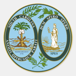 South Carolina State Seal Ronde Sticker